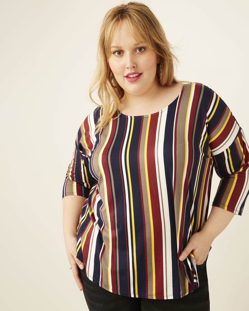 Front of plus size Krystina Back Criss-Cross Top by Cameo | Dia&Co | dia_product_style_image_id:171180